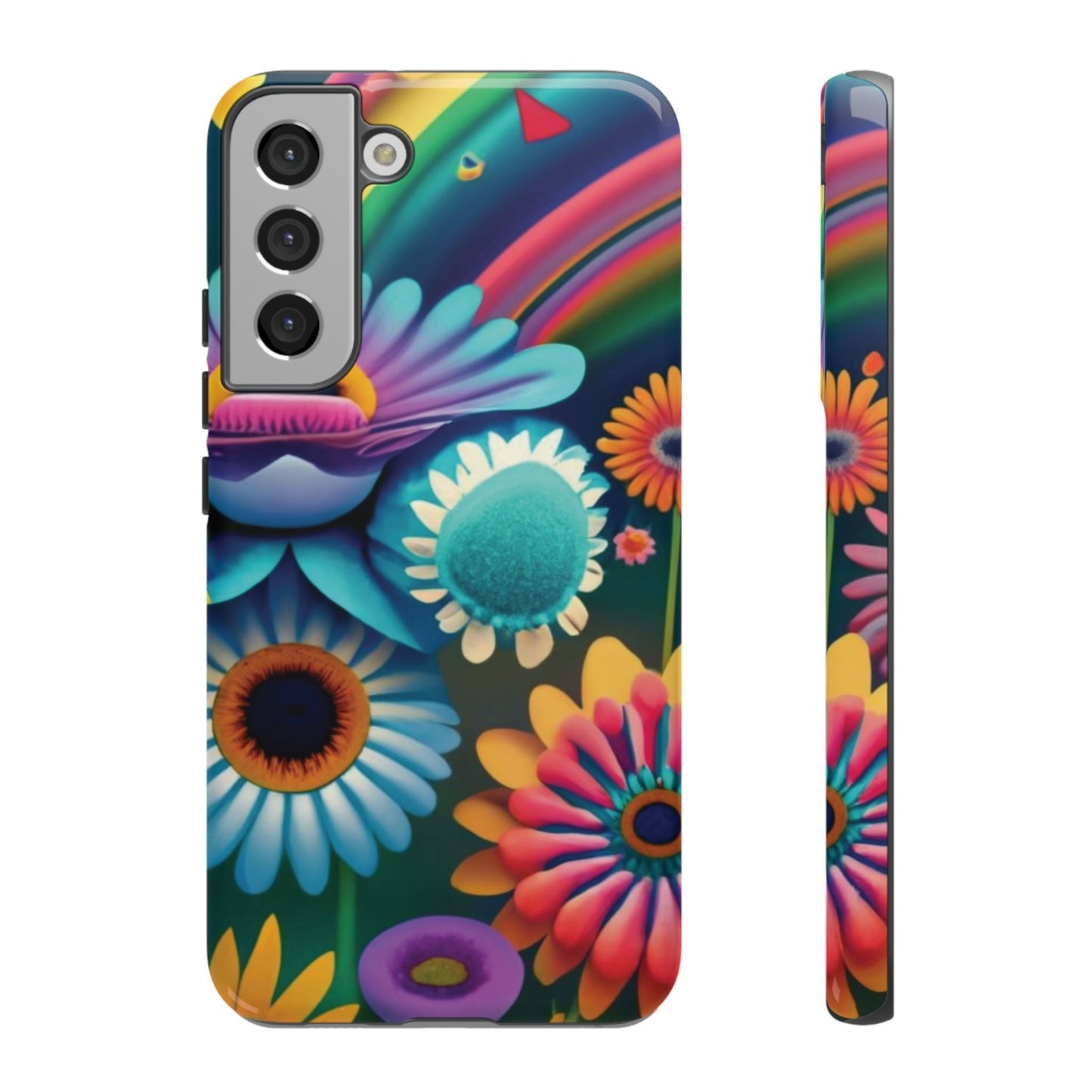 Rainbow Floral Tough Cell Phone Case - Ruppy's Creations