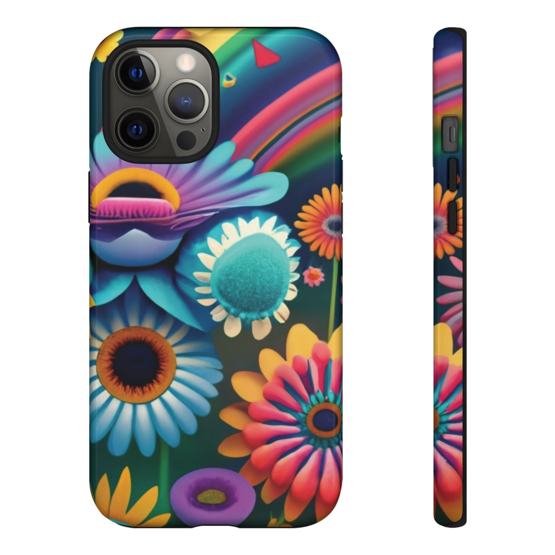 Rainbow Floral Tough Cell Phone Case - Ruppy's Creations