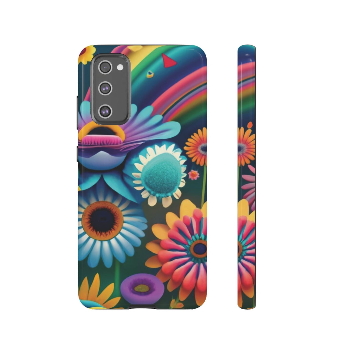 Rainbow Floral Tough Cell Phone Case - Ruppy's Creations