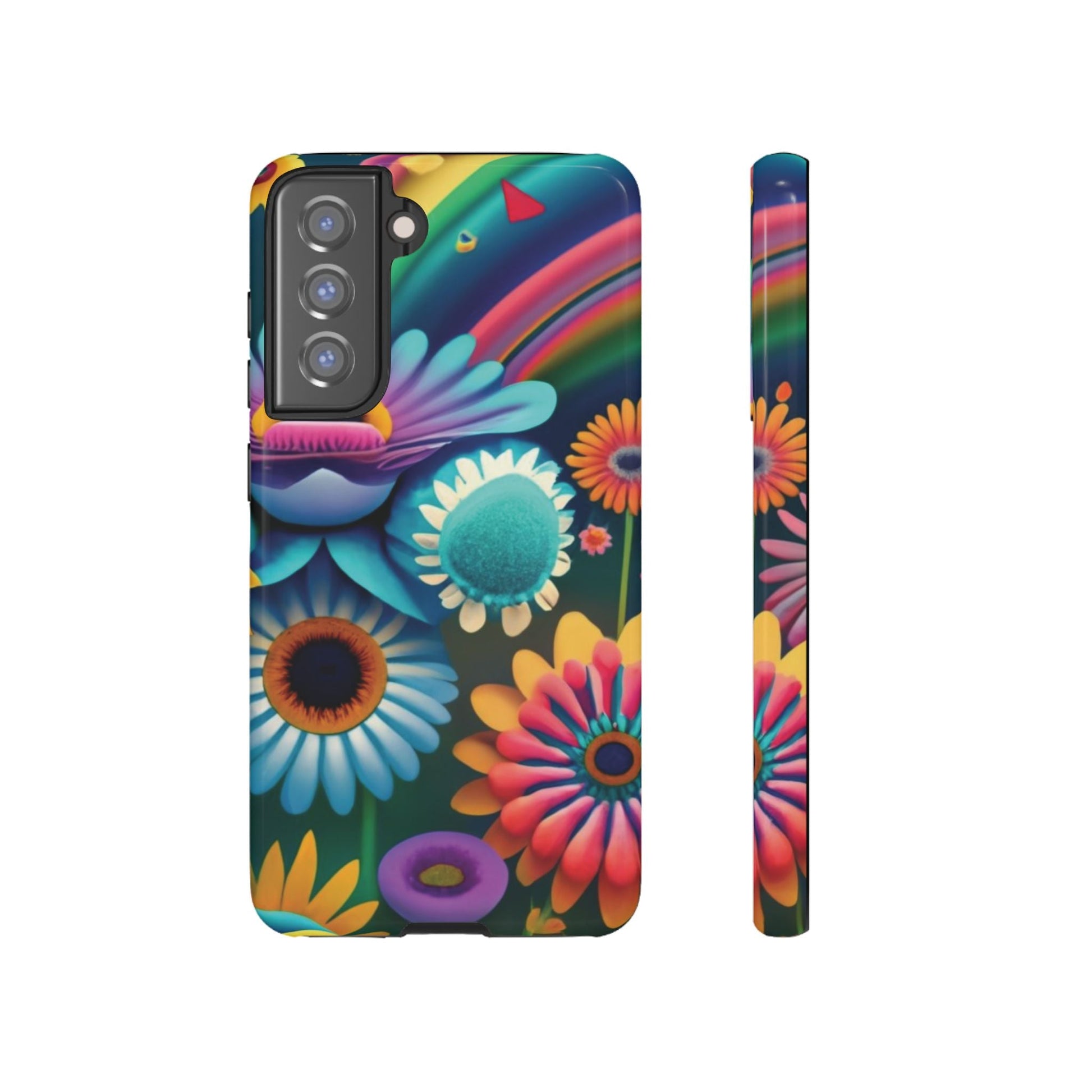 Rainbow Floral Tough Cell Phone Case - Ruppy's Creations