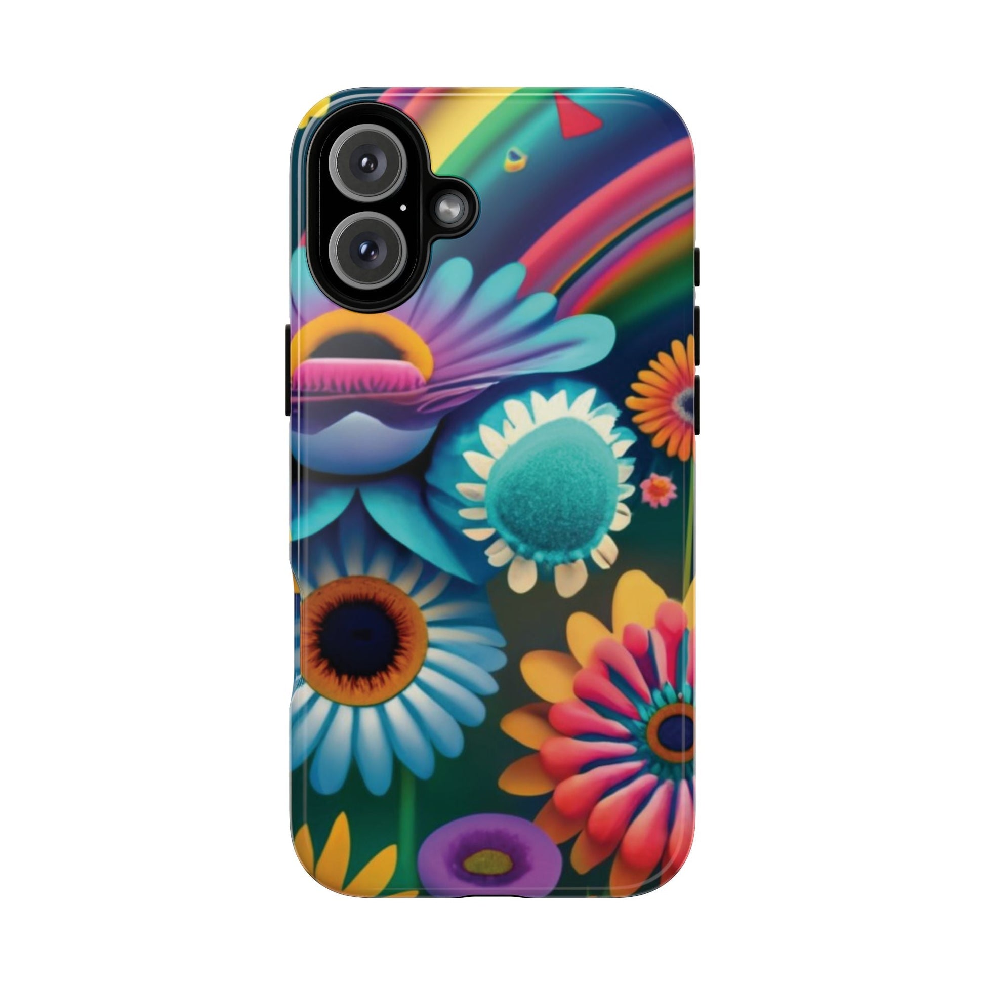 Rainbow Floral Tough Cell Phone Case - Ruppy's Creations