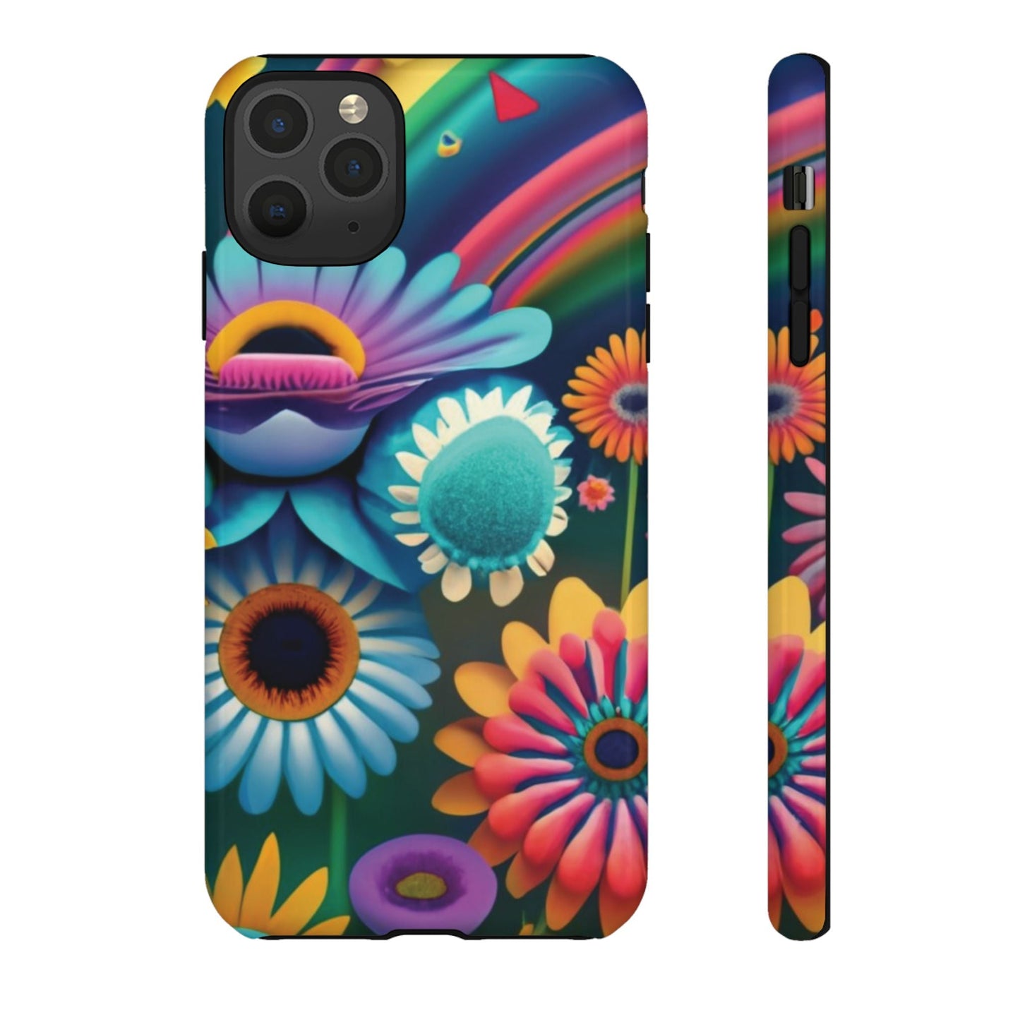 Rainbow Floral Tough Cell Phone Case - Ruppy's Creations