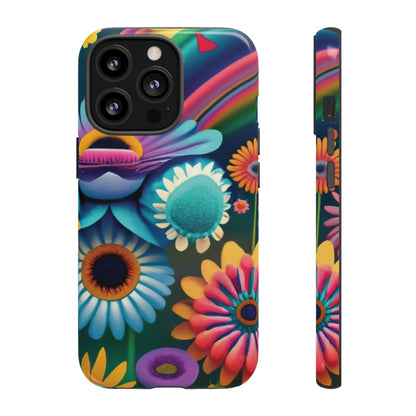 Rainbow Floral Tough Cell Phone Case - Ruppy's Creations