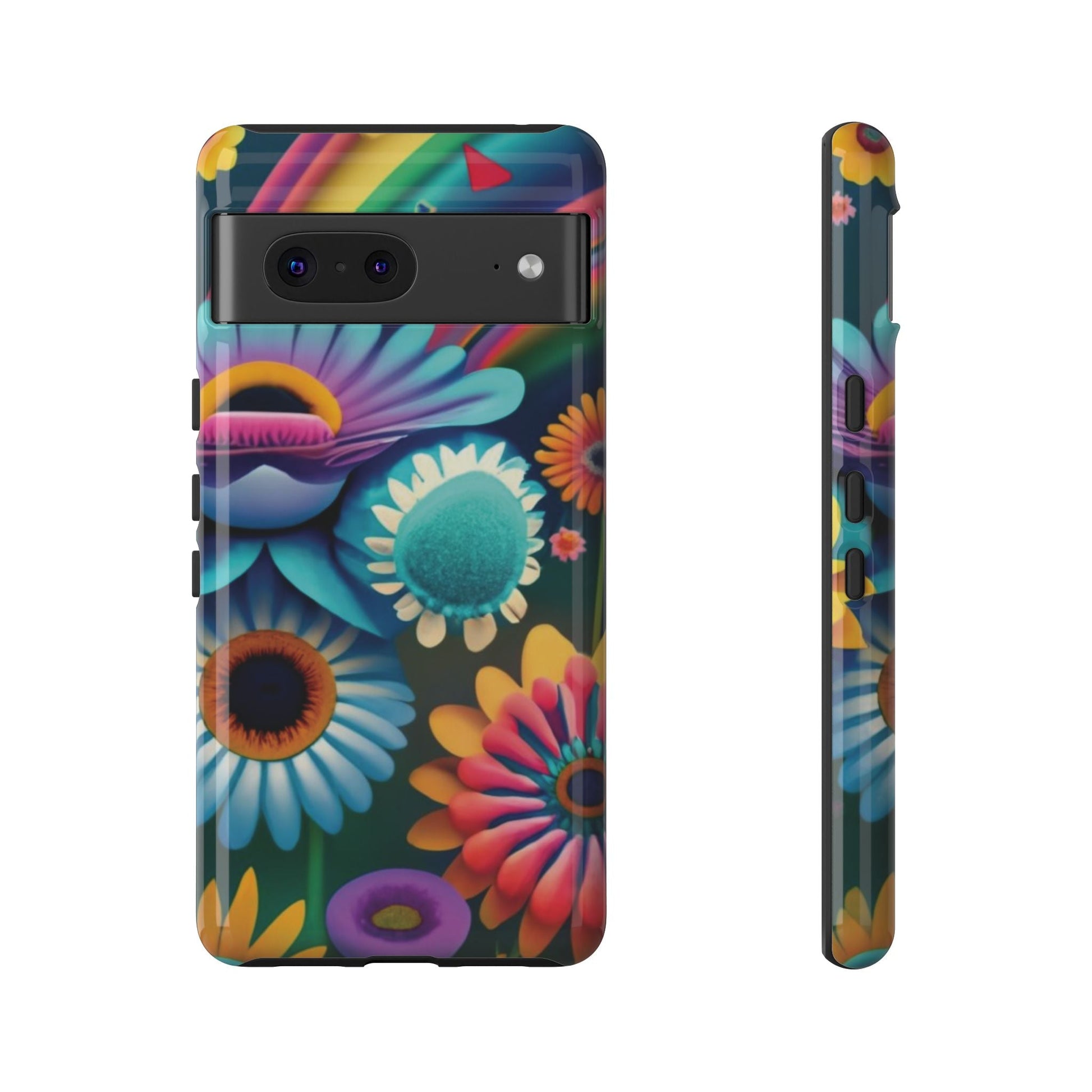 Rainbow Floral Tough Cell Phone Case - Ruppy's Creations