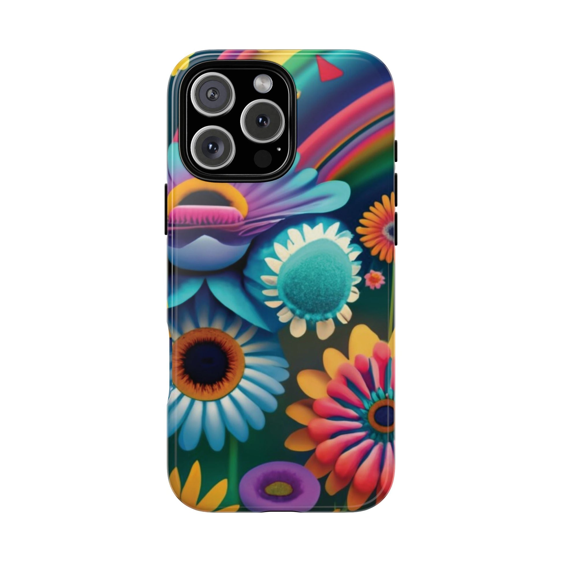 Rainbow Floral Tough Cell Phone Case - Ruppy's Creations