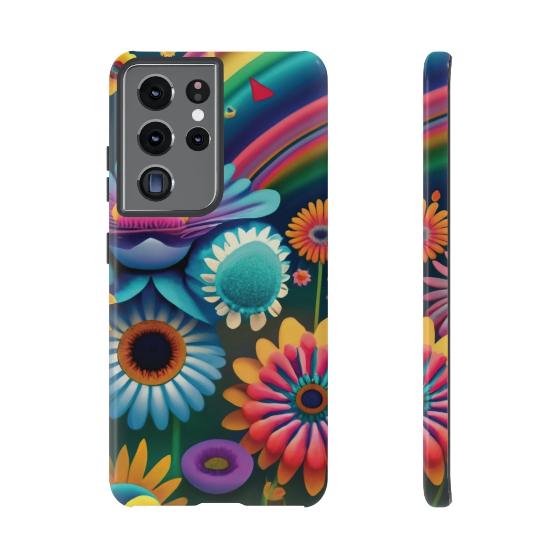 Rainbow Floral Tough Cell Phone Case - Ruppy's Creations