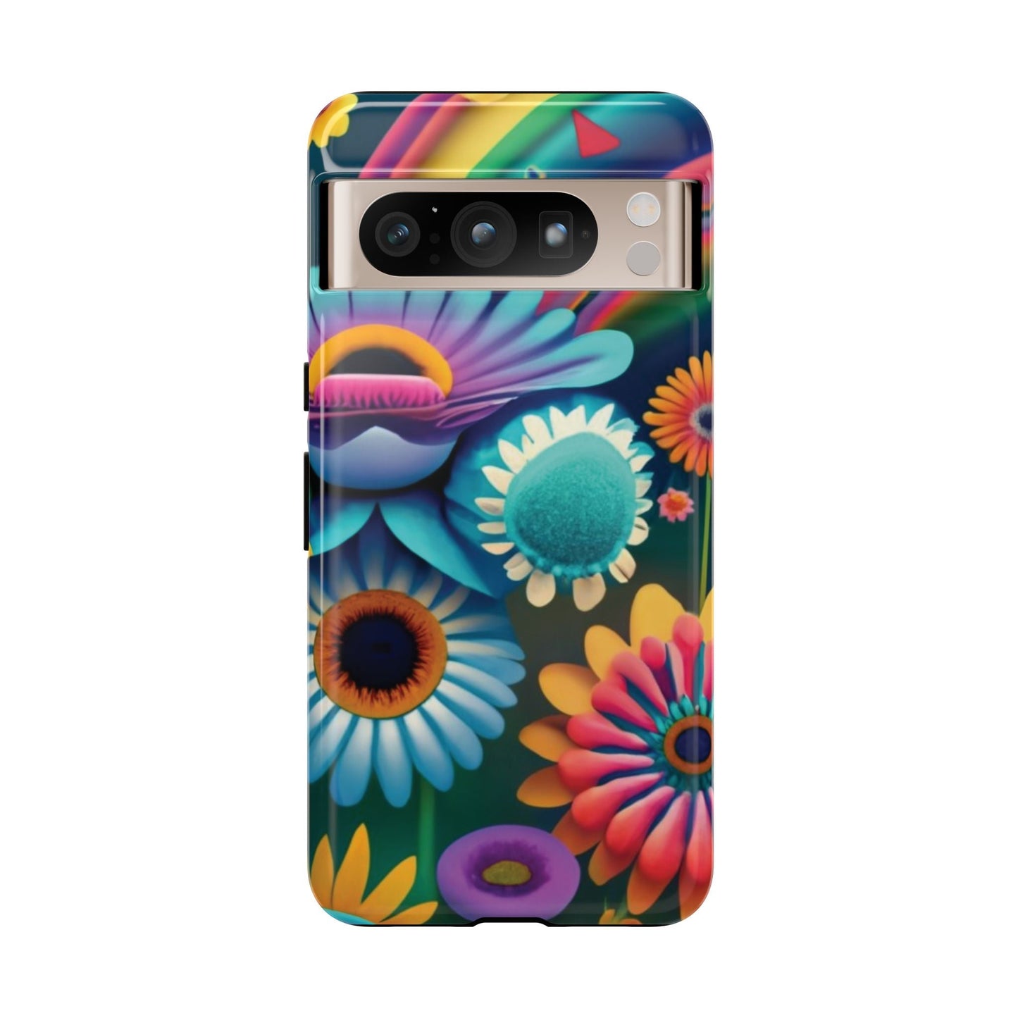 Rainbow Floral Tough Cell Phone Case - Ruppy's Creations