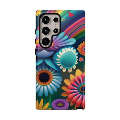 Rainbow Floral Tough Cell Phone Case - Ruppy's Creations