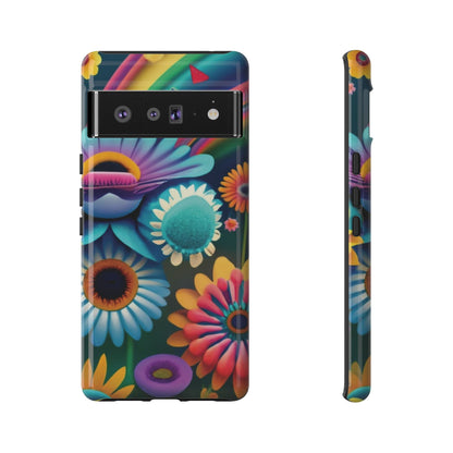 Rainbow Floral Tough Cell Phone Case - Ruppy's Creations