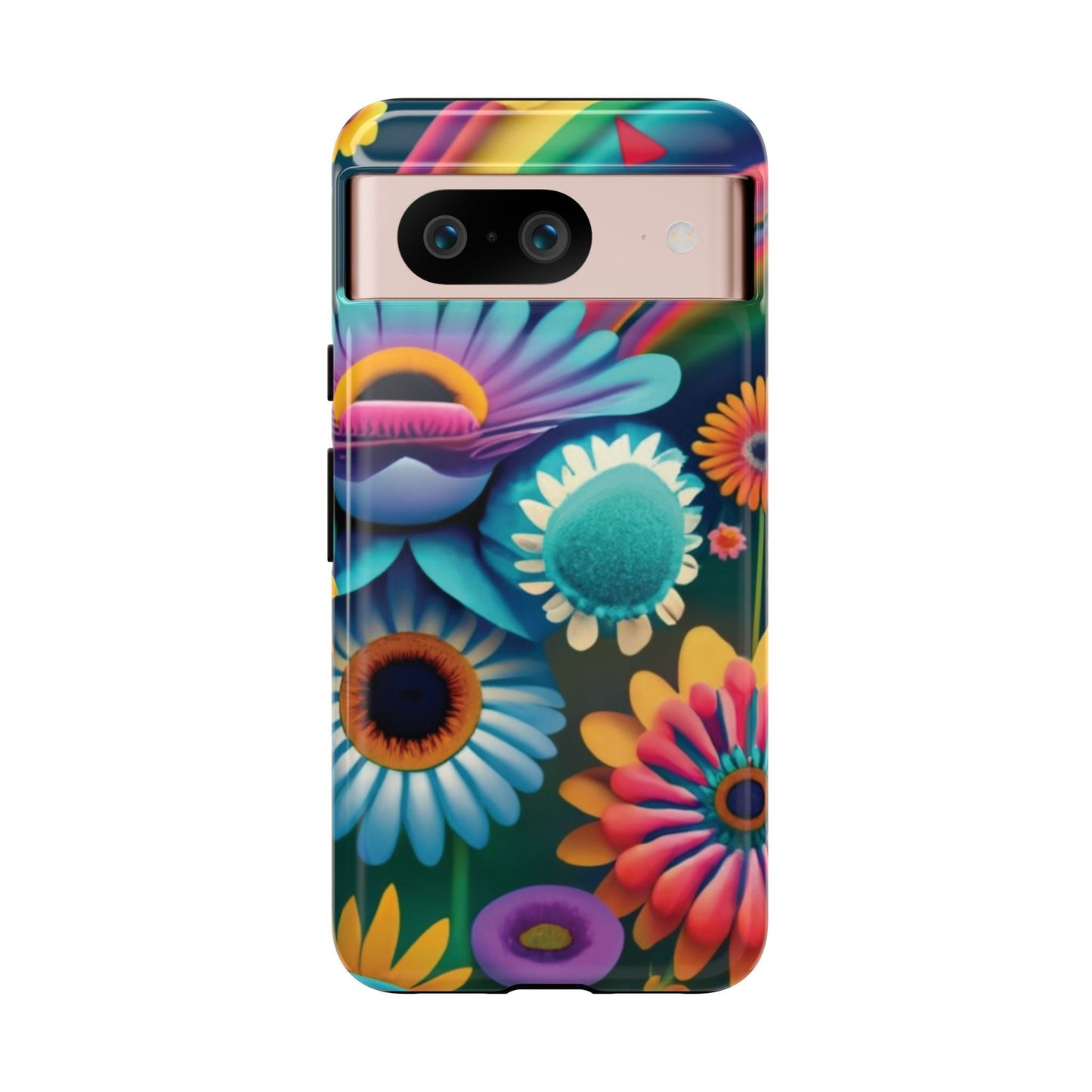 Rainbow Floral Tough Cell Phone Case - Ruppy's Creations