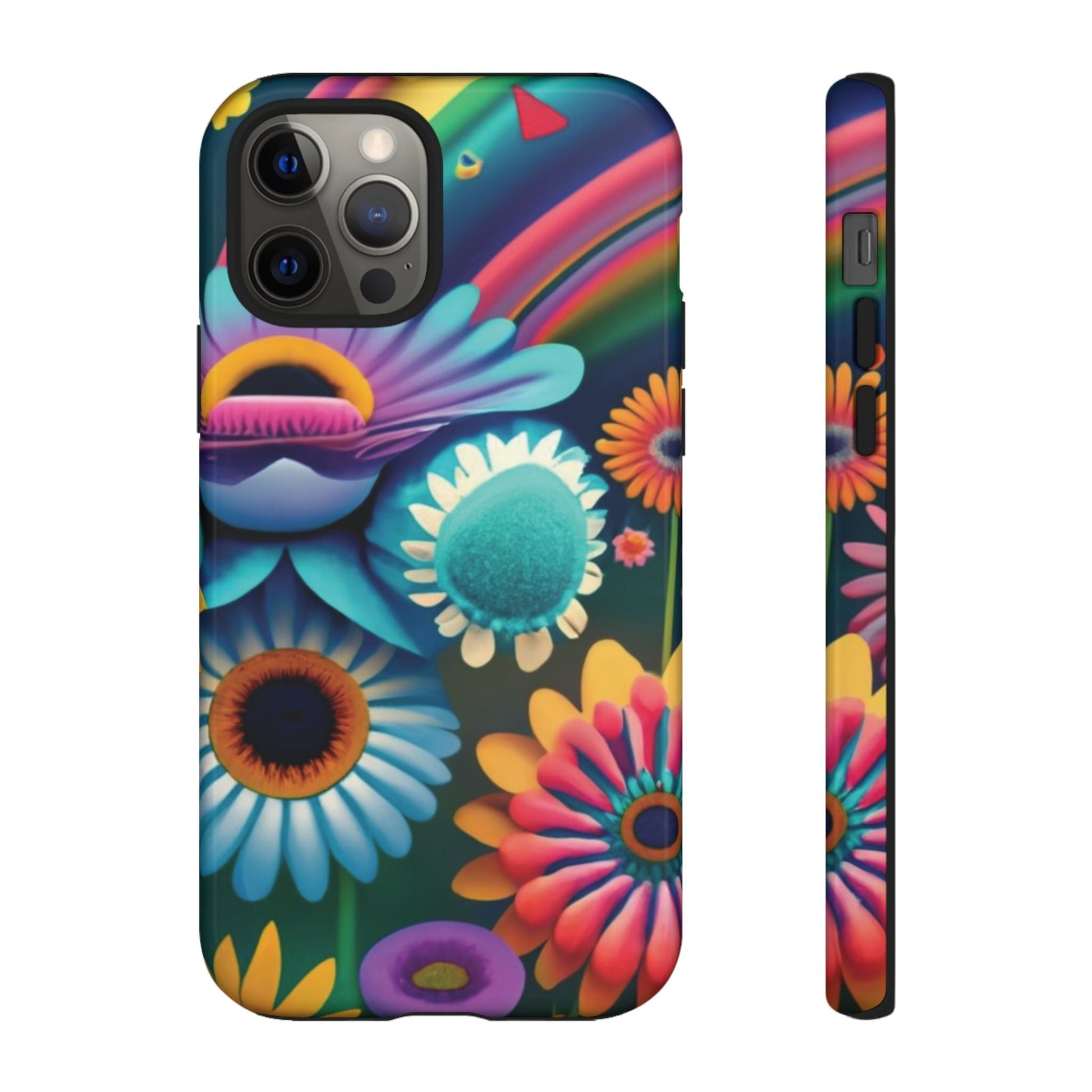 Rainbow Floral Tough Cell Phone Case - Ruppy's Creations