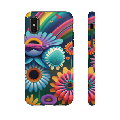 Rainbow Floral Tough Cell Phone Case - Ruppy's Creations