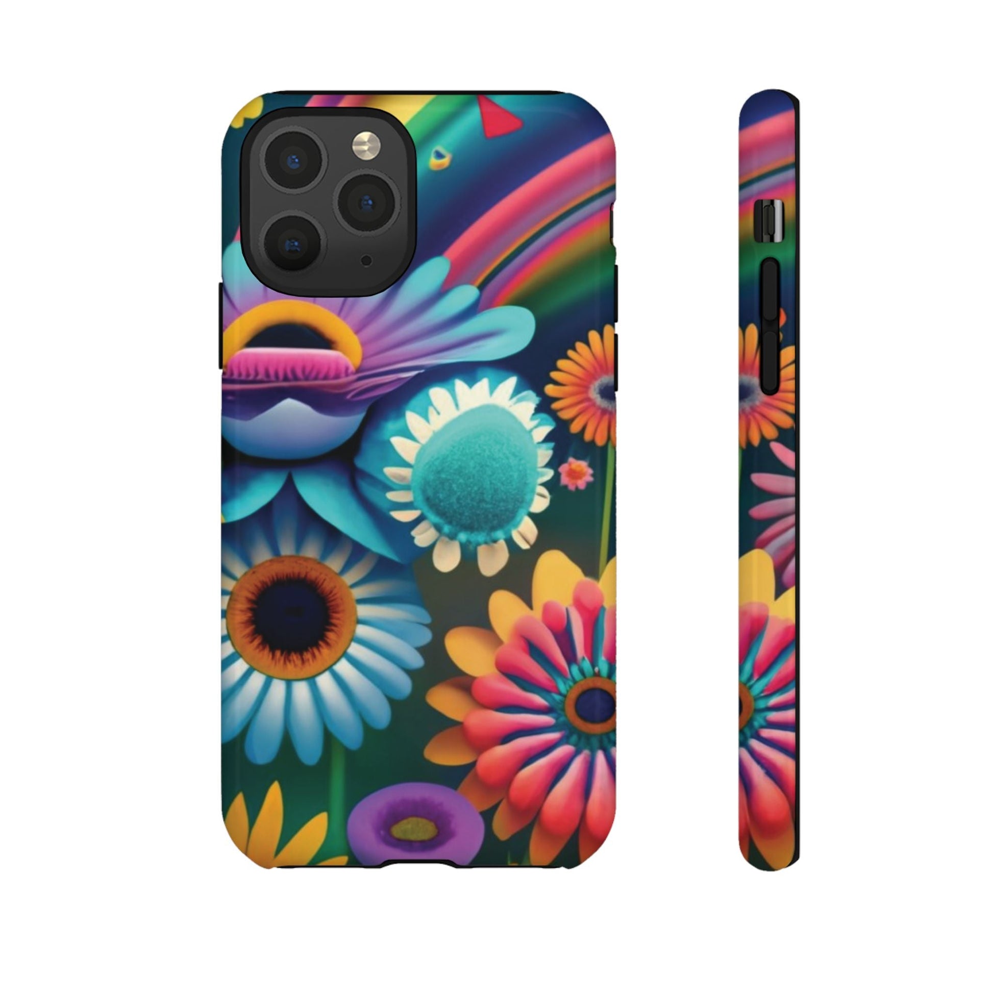 Rainbow Floral Tough Cell Phone Case - Ruppy's Creations