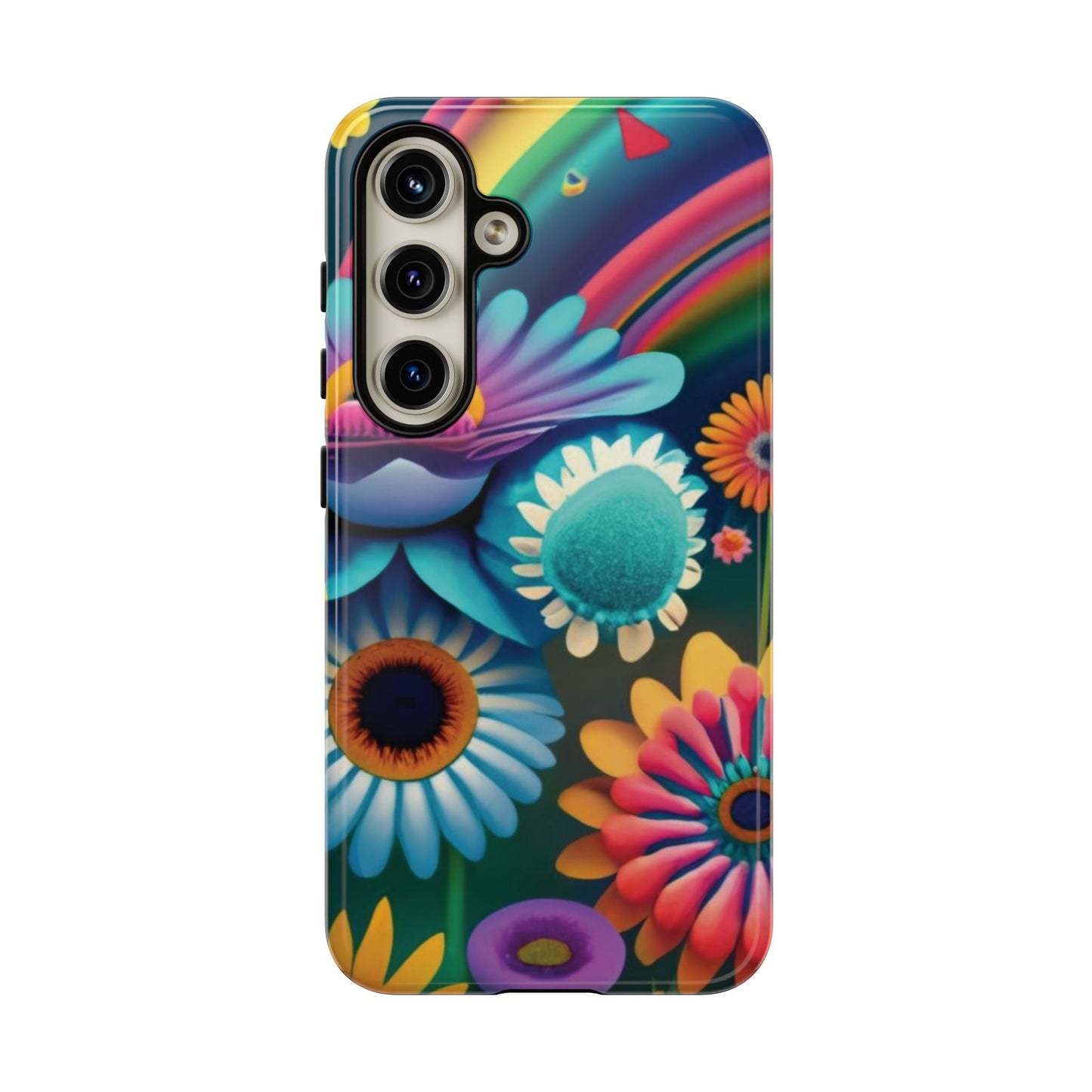 Rainbow Floral Tough Cell Phone Case - Ruppy's Creations