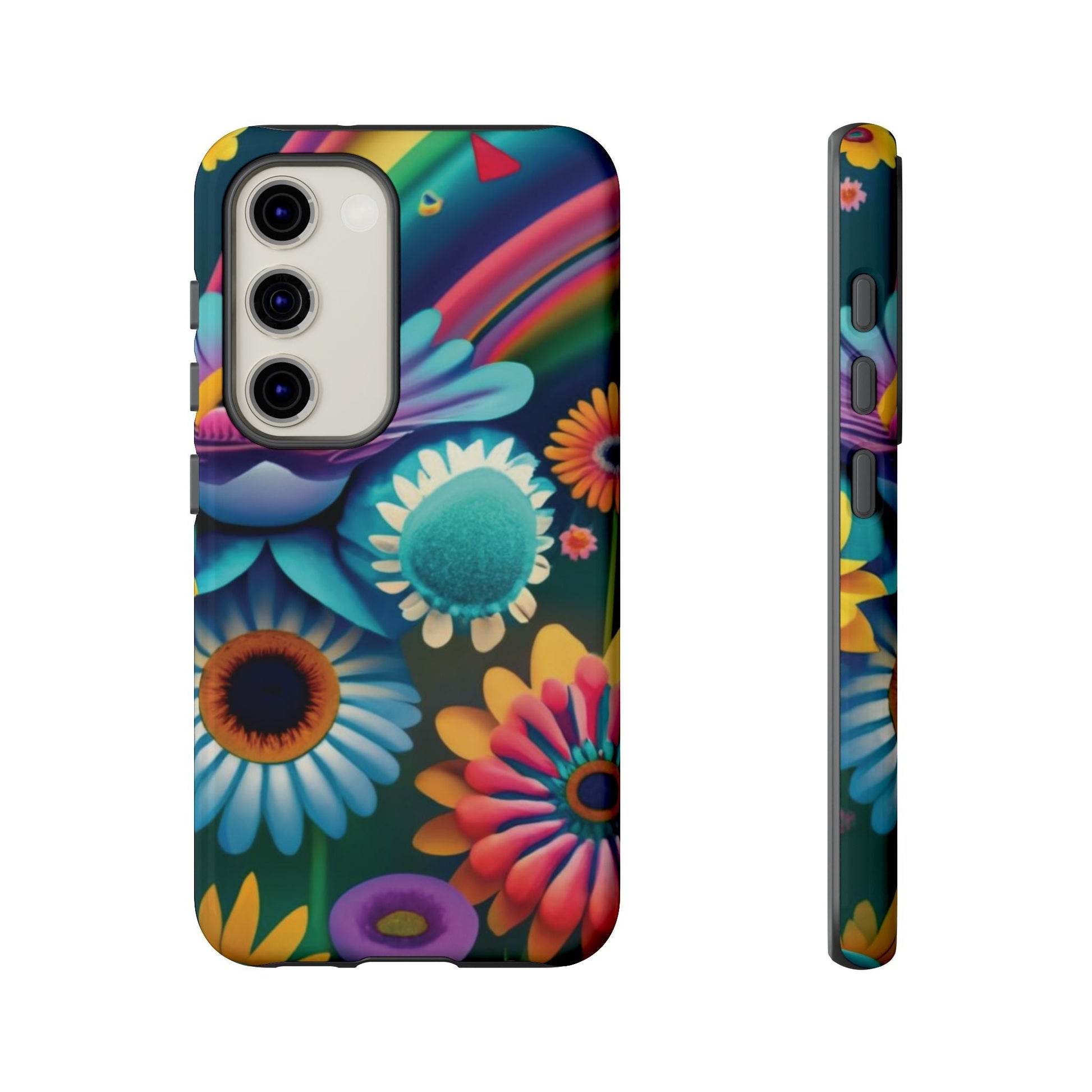 Rainbow Floral Tough Cell Phone Case - Ruppy's Creations