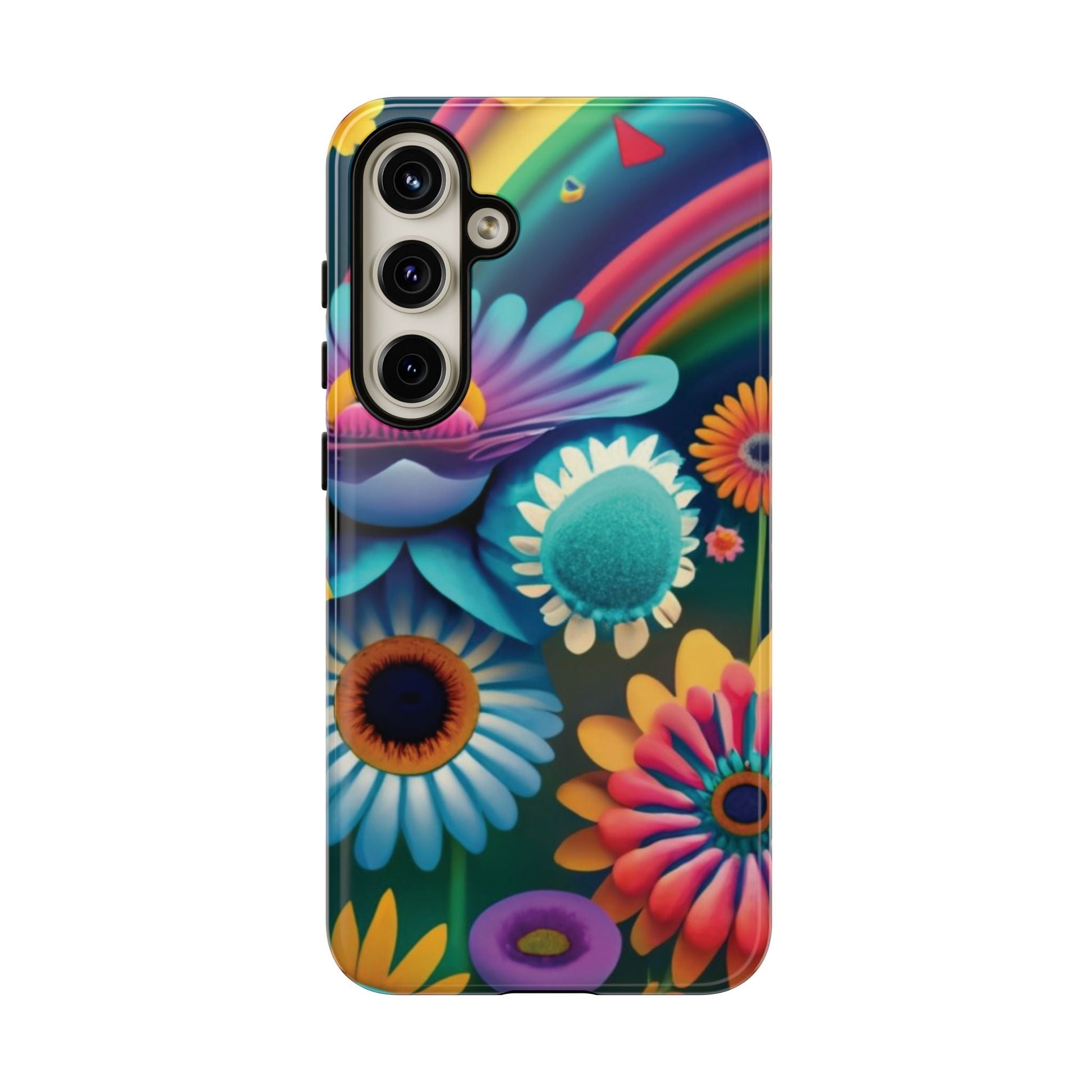 Rainbow Floral Tough Cell Phone Case - Ruppy's Creations