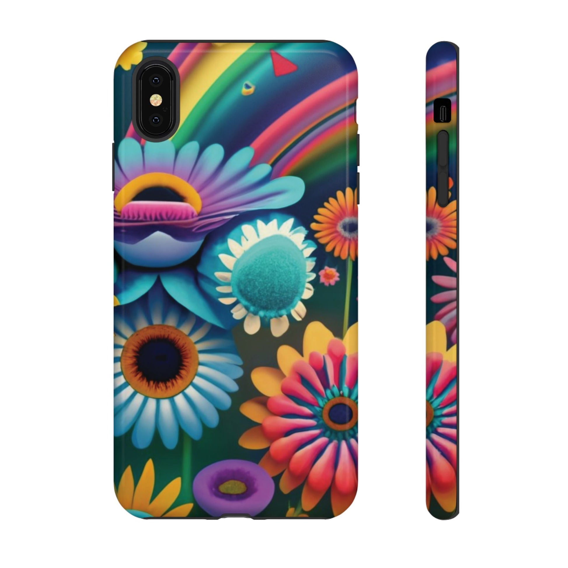 Rainbow Floral Tough Cell Phone Case - Ruppy's Creations