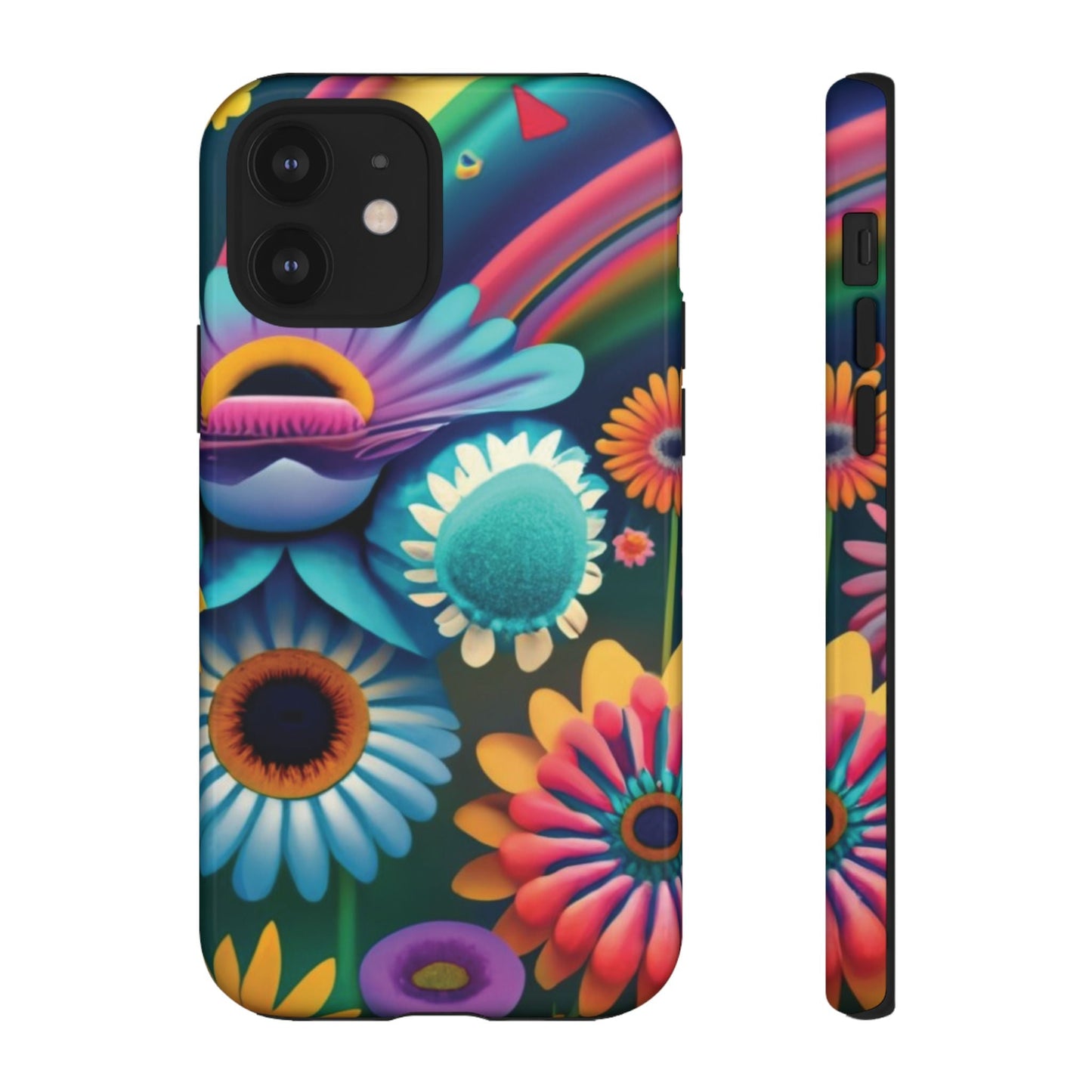 Rainbow Floral Tough Cell Phone Case - Ruppy's Creations