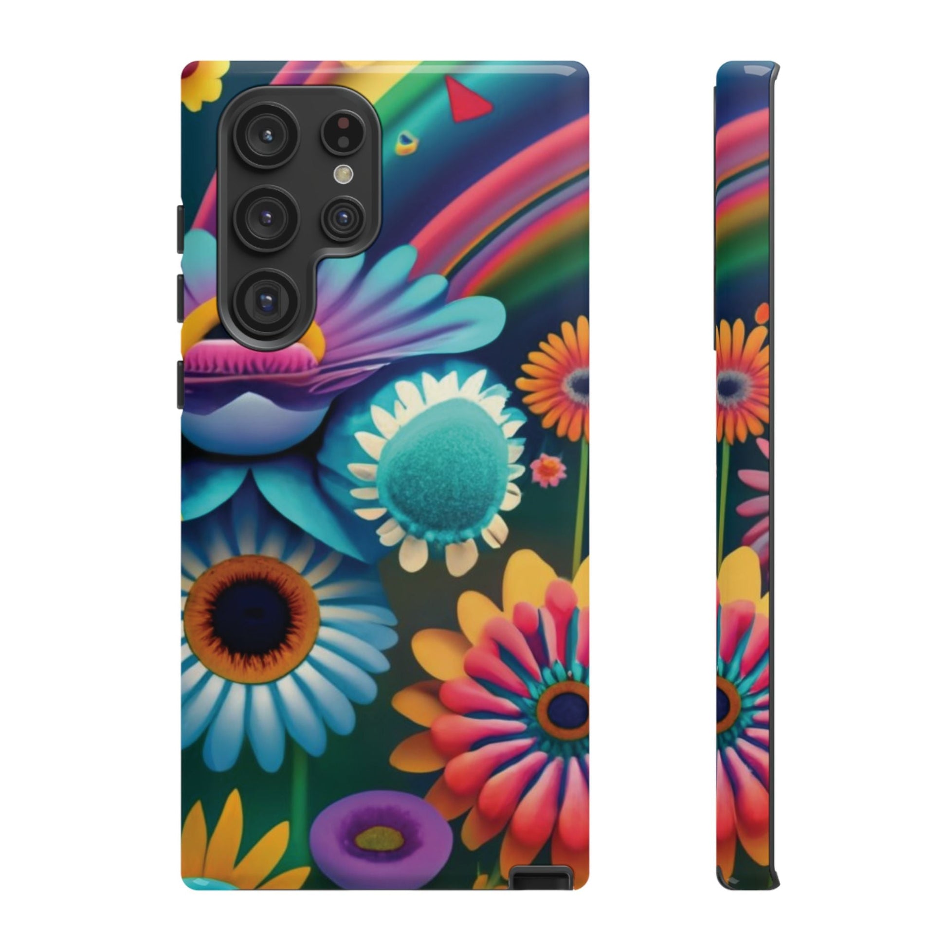 Rainbow Floral Tough Cell Phone Case - Ruppy's Creations