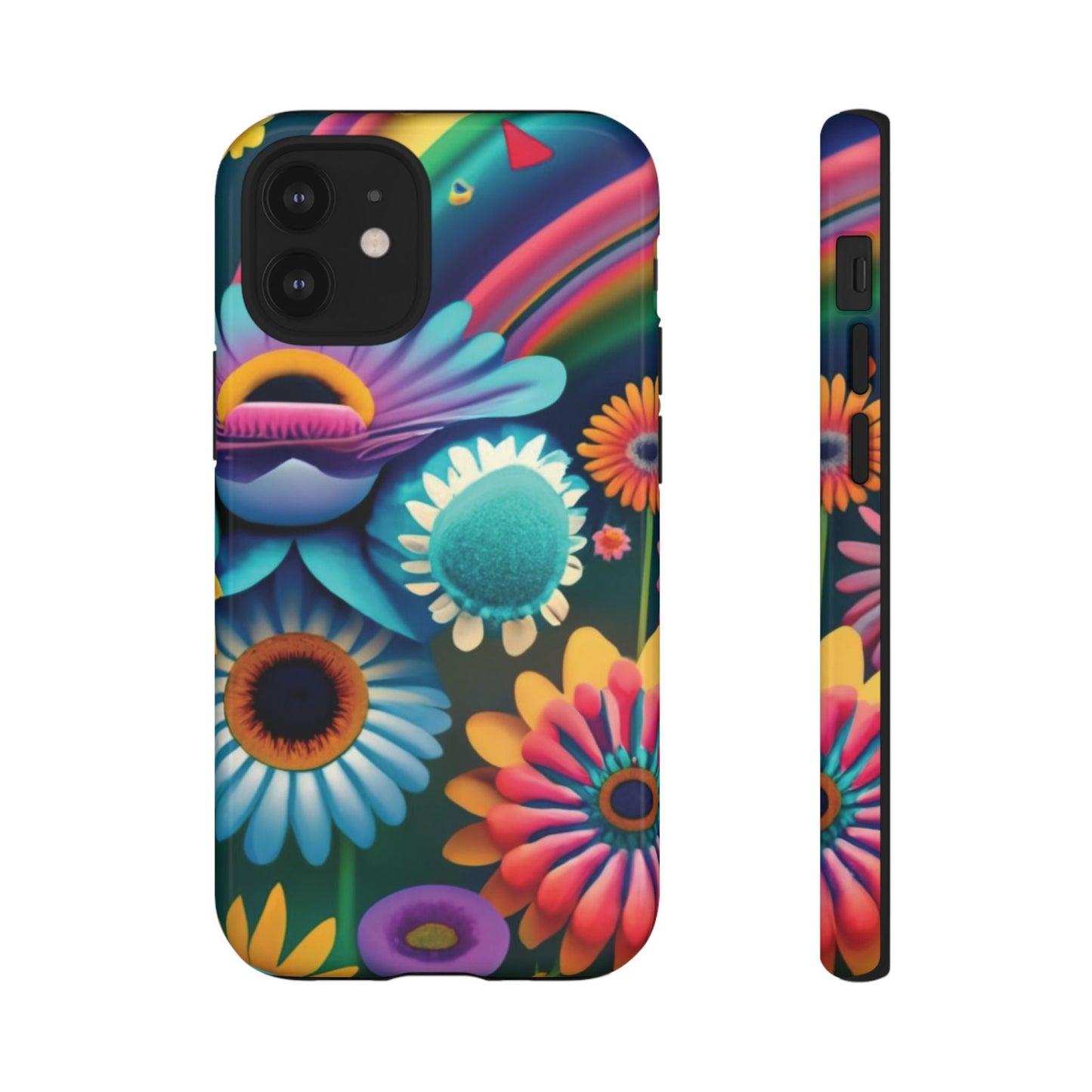 Rainbow Floral Tough Cell Phone Case - Ruppy's Creations