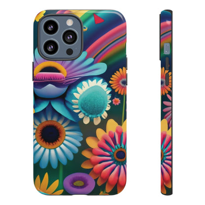 Rainbow Floral Tough Cell Phone Case - Ruppy's Creations