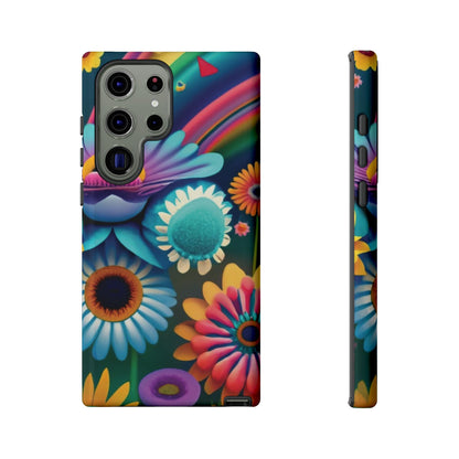 Rainbow Floral Tough Cell Phone Case - Ruppy's Creations