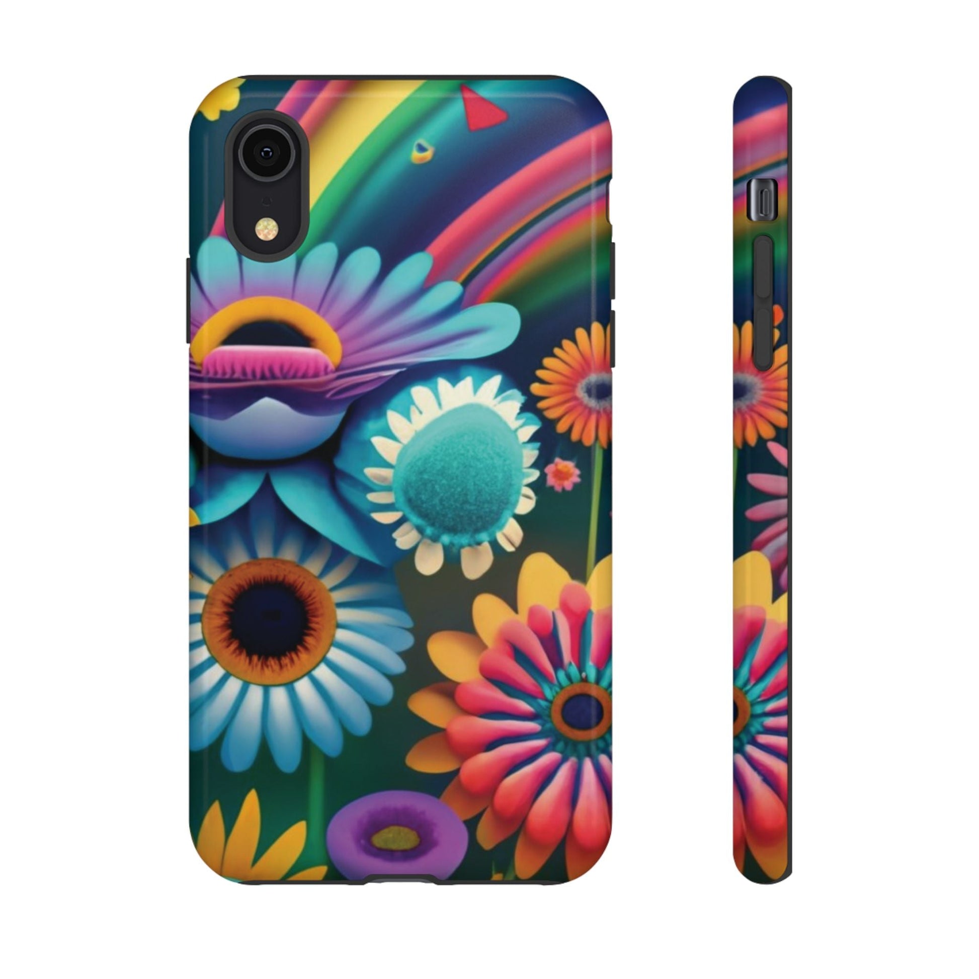 Rainbow Floral Tough Cell Phone Case - Ruppy's Creations