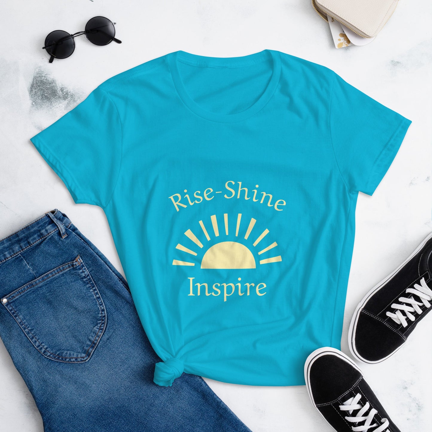 Rise Shine Inspire Women's T-shirt - Ruppy's Creations