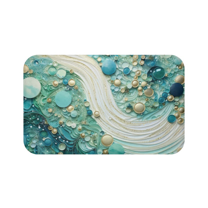 Seafoam Bubbles Memory Foam Bath Mat - Ruppy's Creations