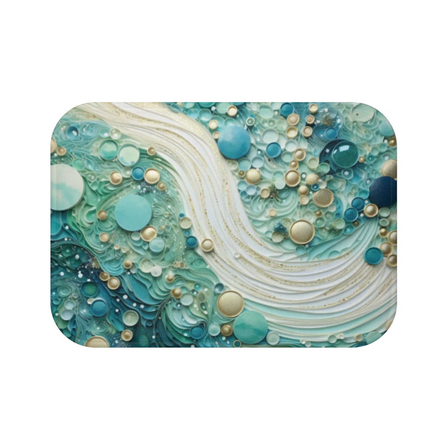 Seafoam Bubbles Memory Foam Bath Mat - Ruppy's Creations