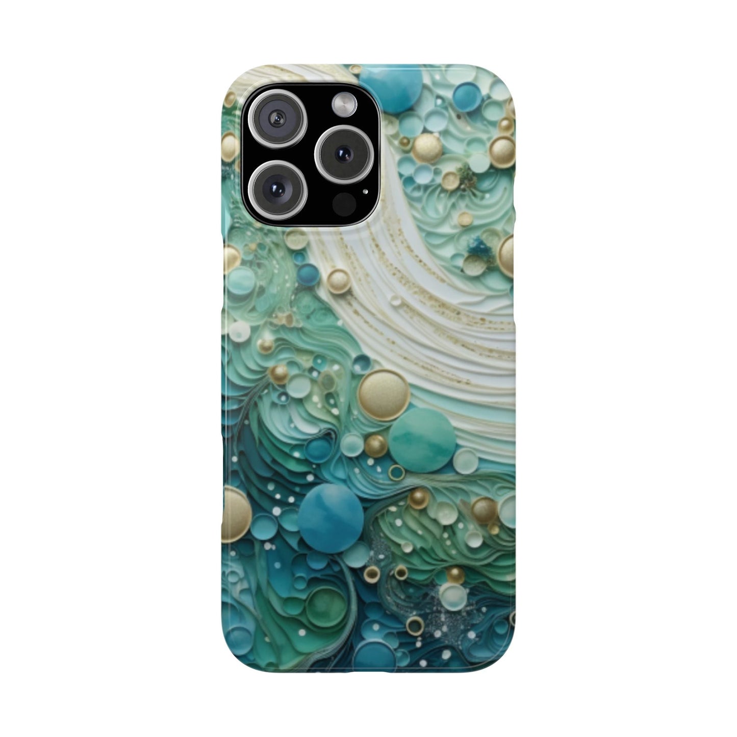 Seafoam Bubbles Slim I - Phone Case - Ruppy's Creations