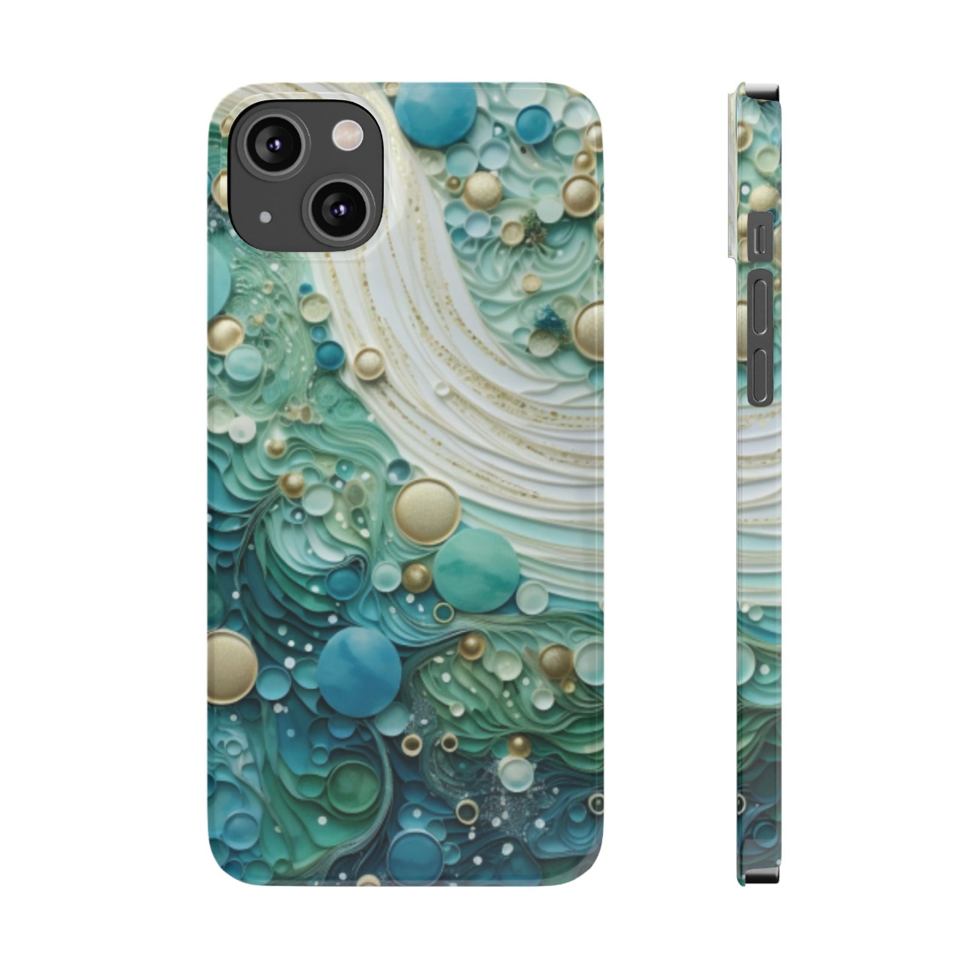 Seafoam Bubbles Slim I - Phone Case - Ruppy's Creations