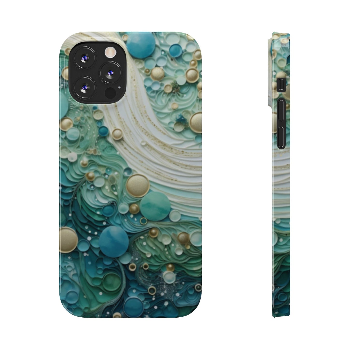 Seafoam Bubbles Slim I - Phone Case - Ruppy's Creations