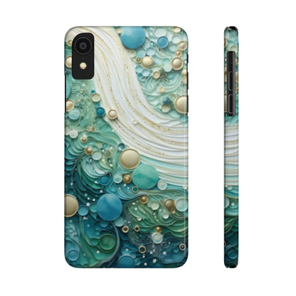 Seafoam Bubbles Slim I - Phone Case - Ruppy's Creations