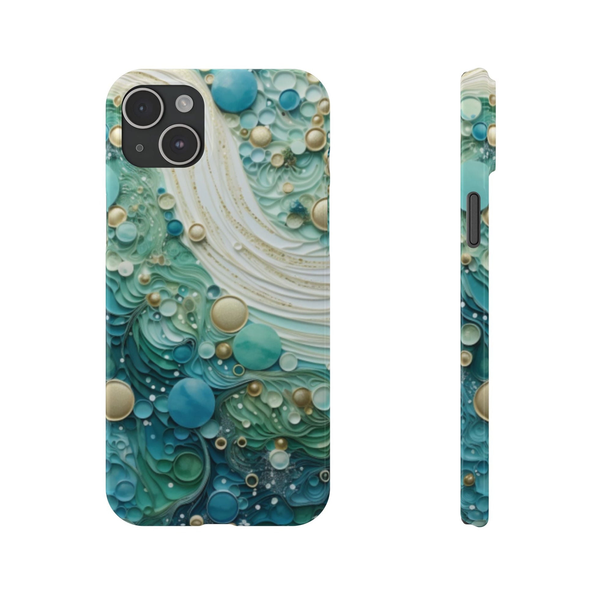 Seafoam Bubbles Slim I - Phone Case - Ruppy's Creations