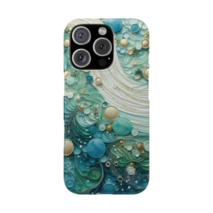 Seafoam Bubbles Slim I - Phone Case - Ruppy's Creations