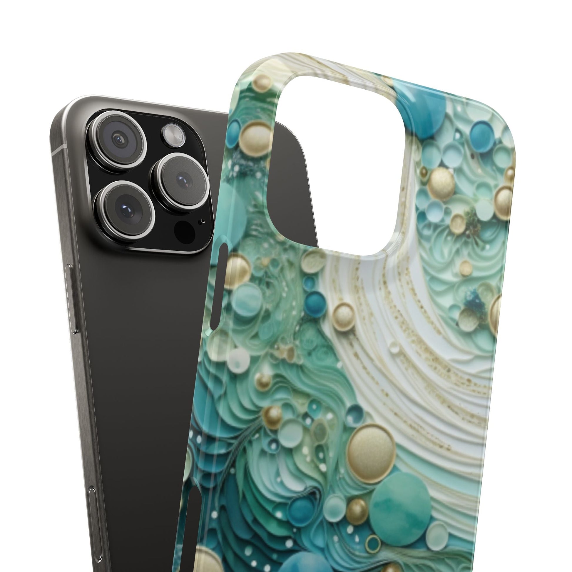 Seafoam Bubbles Slim I - Phone Case - Ruppy's Creations