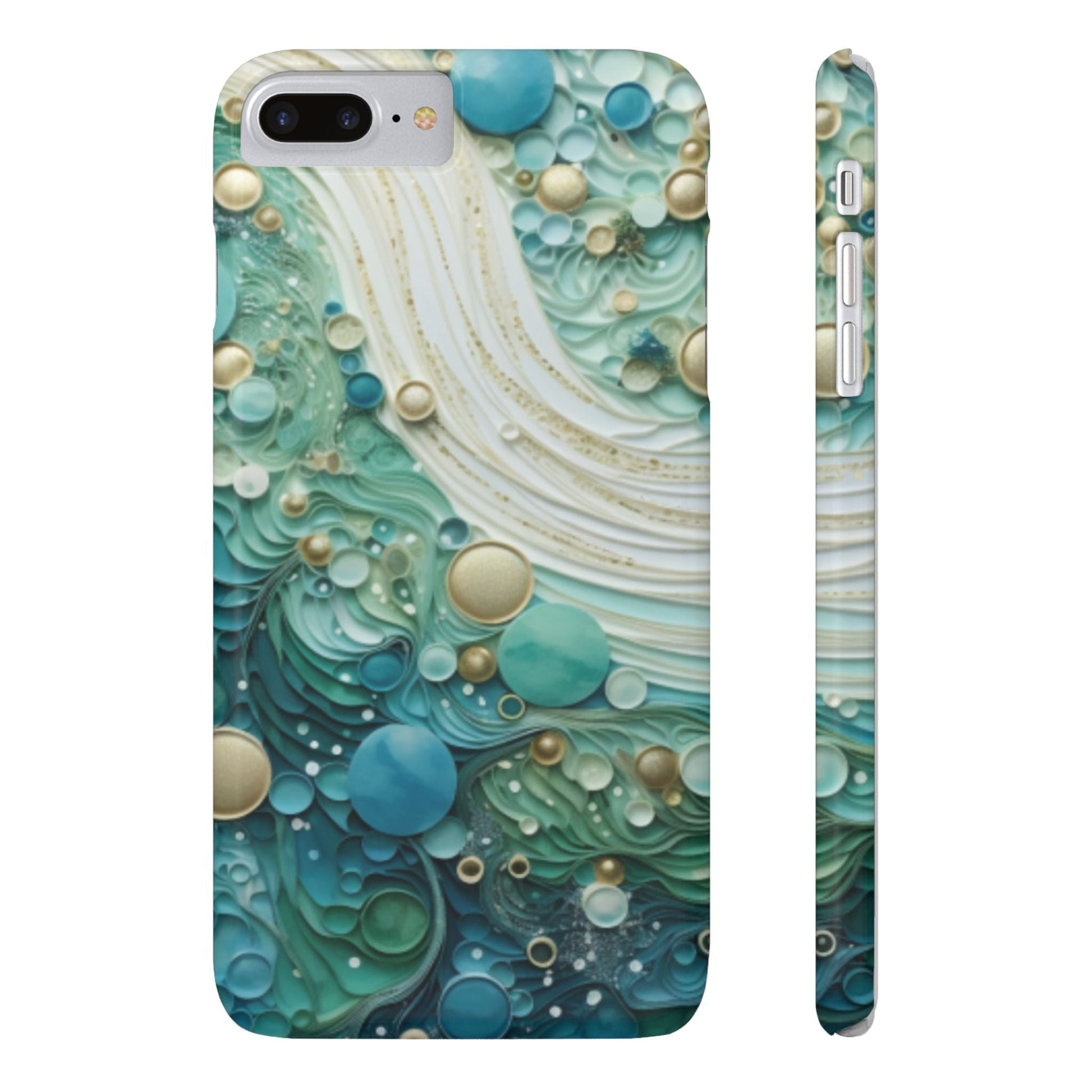 Seafoam Bubbles Slim I - Phone Case - Ruppy's Creations