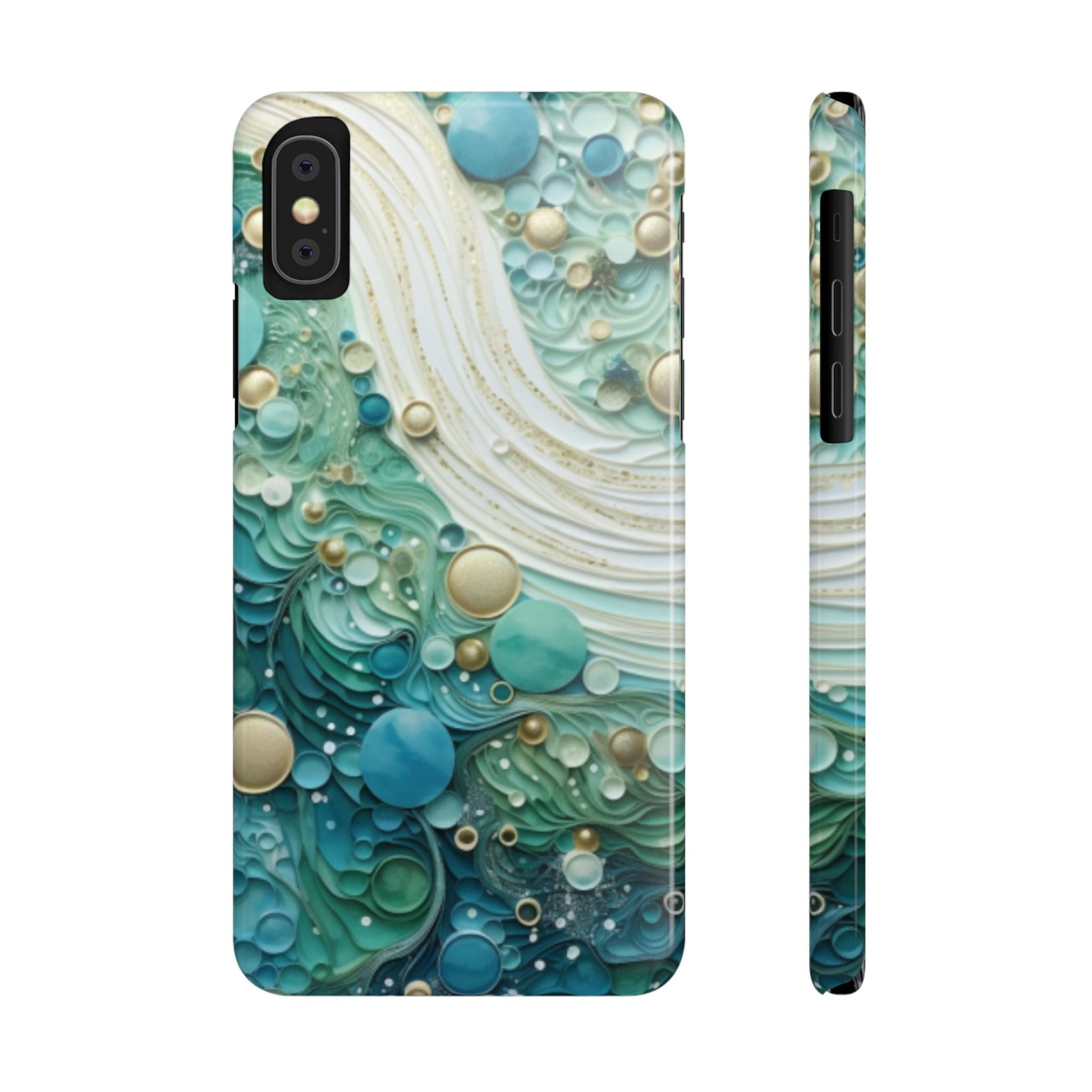 Seafoam Bubbles Slim I - Phone Case - Ruppy's Creations