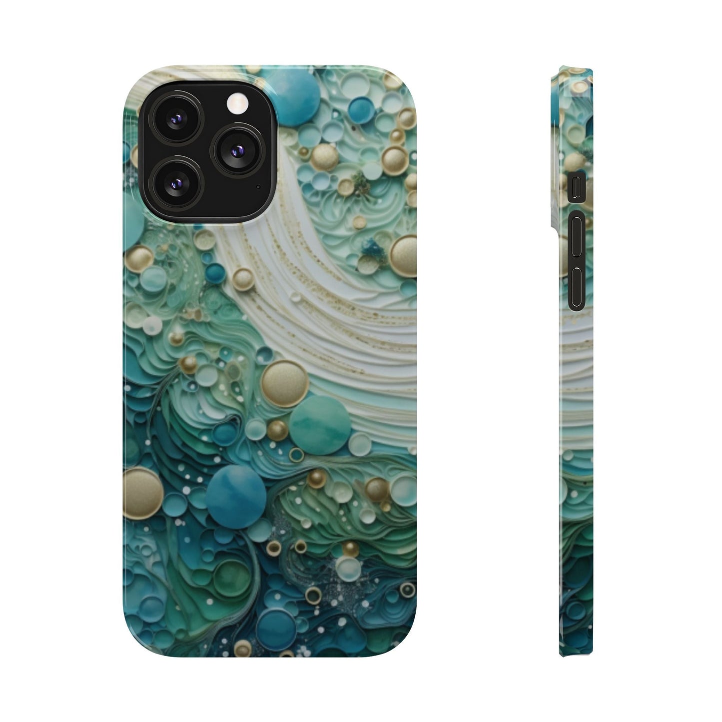 Seafoam Bubbles Slim I - Phone Case - Ruppy's Creations