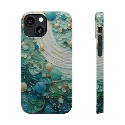 Seafoam Bubbles Slim I - Phone Case - Ruppy's Creations