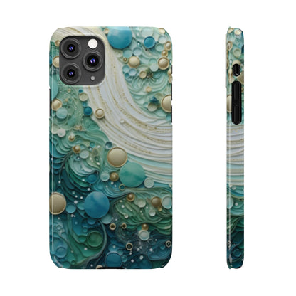 Seafoam Bubbles Slim I - Phone Case - Ruppy's Creations