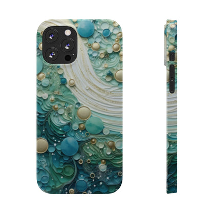 Seafoam Bubbles Slim I - Phone Case - Ruppy's Creations