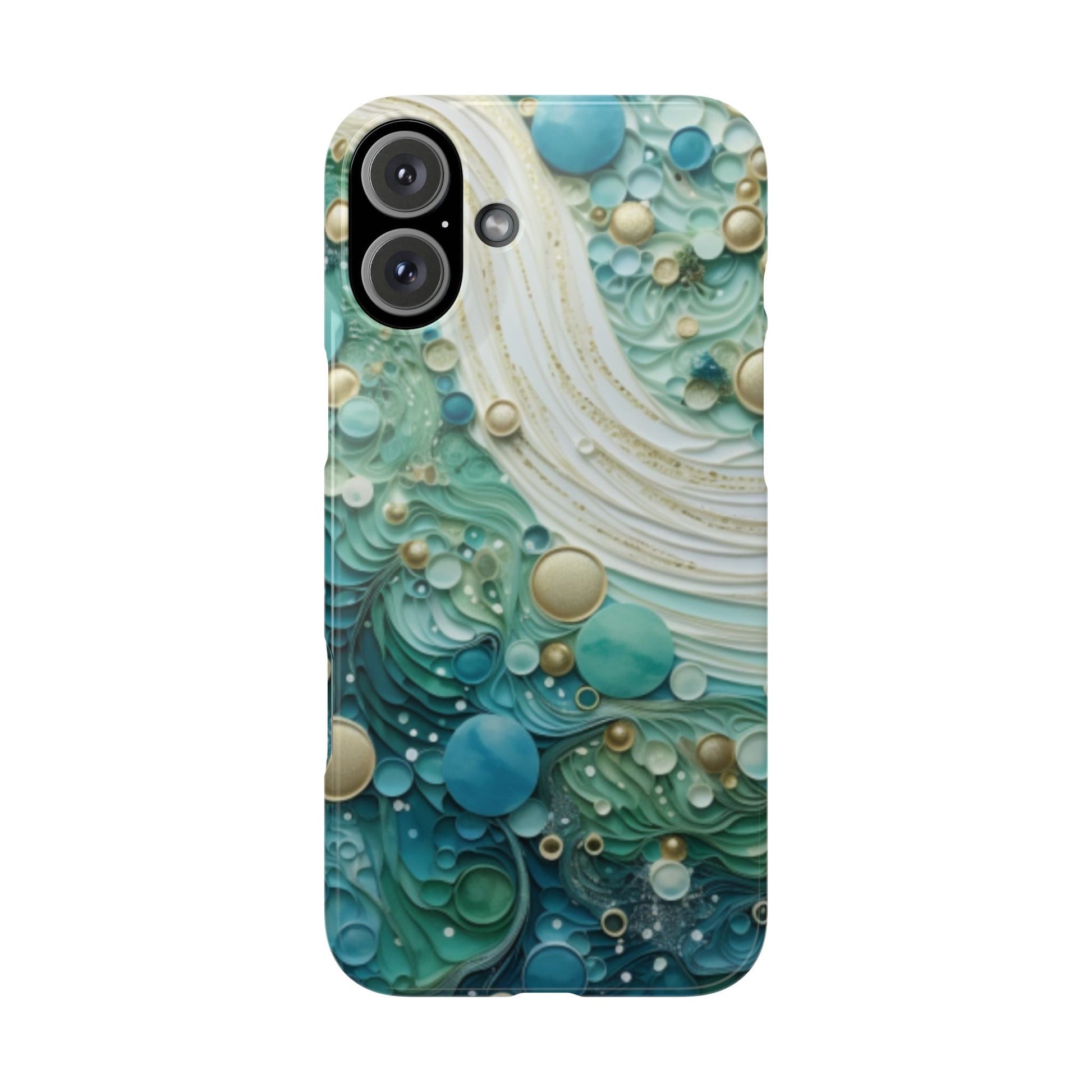 Seafoam Bubbles Slim I - Phone Case - Ruppy's Creations