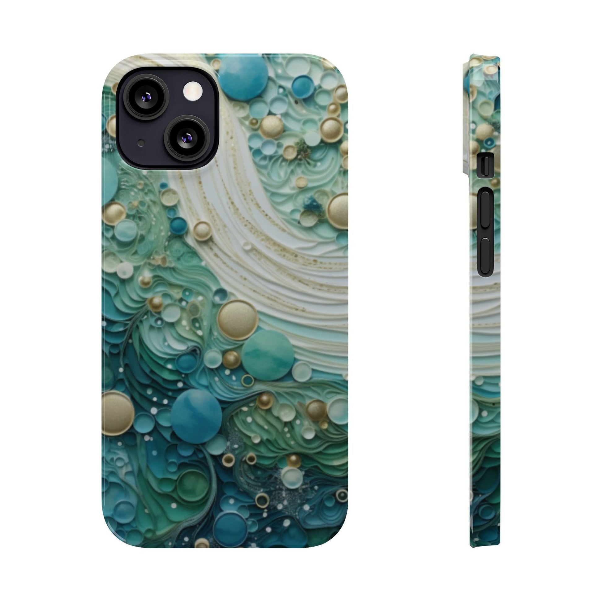 Seafoam Bubbles Slim I - Phone Case - Ruppy's Creations