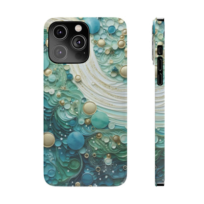 Seafoam Bubbles Slim I - Phone Case - Ruppy's Creations