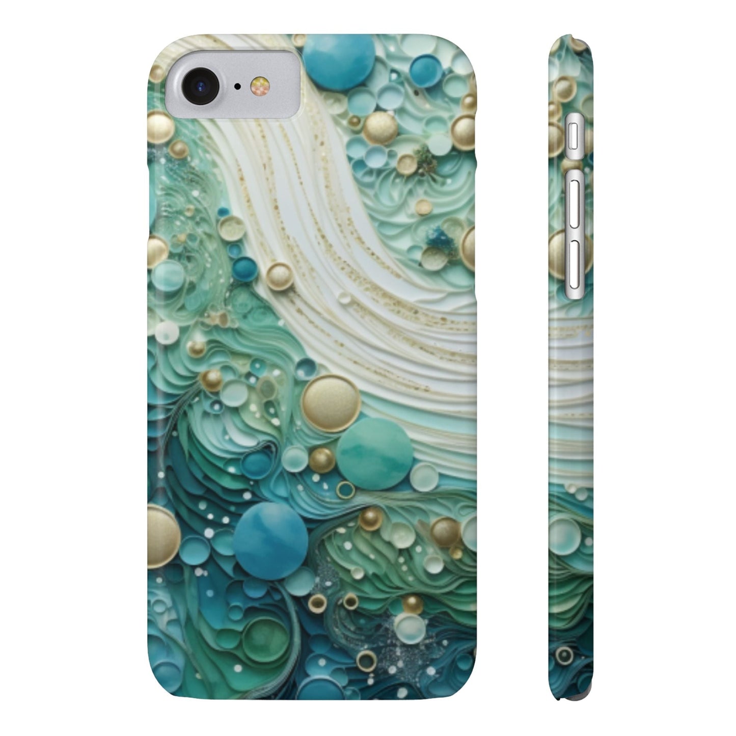 Seafoam Bubbles Slim I - Phone Case - Ruppy's Creations