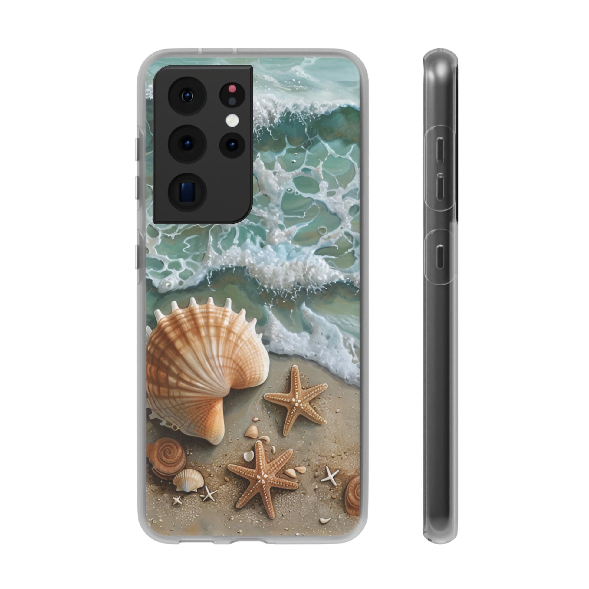 Seafoam & Shells Flexi Case For Apple iphone & Samsung Galaxy - Ruppy's Creations