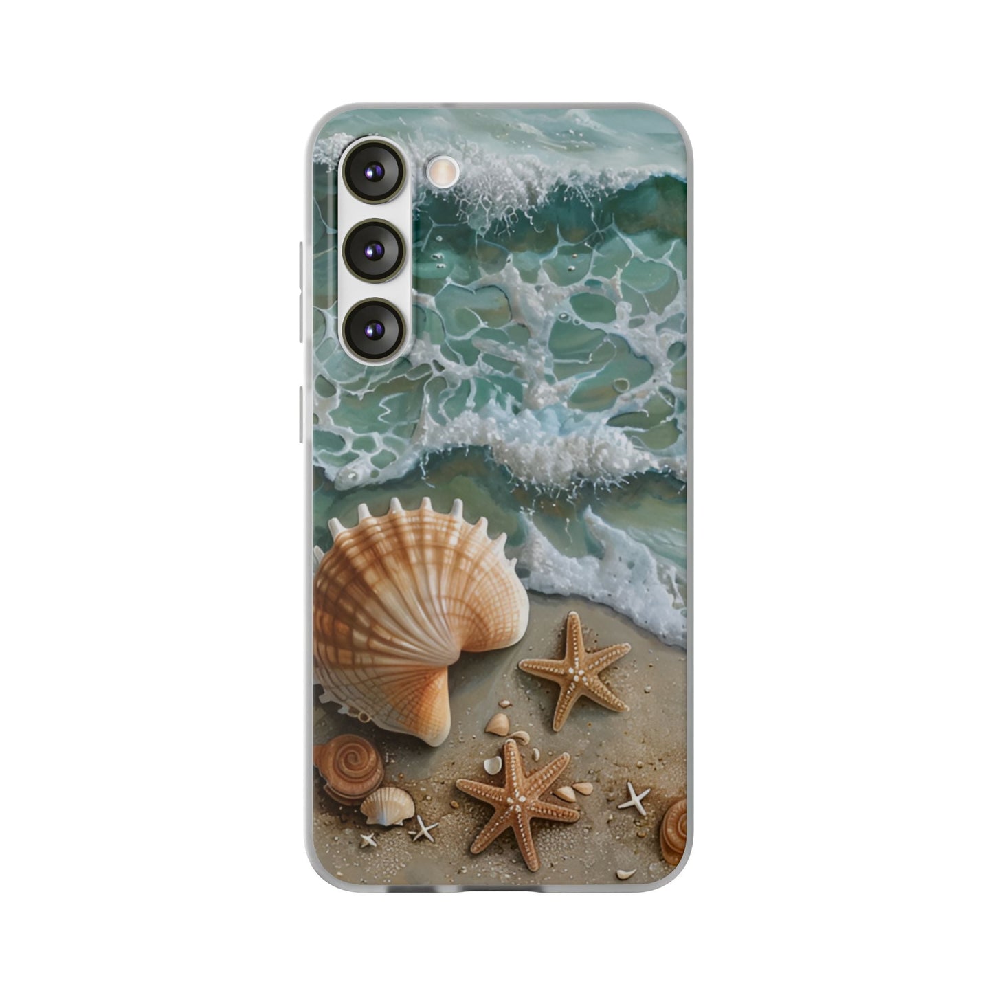 Seafoam & Shells Flexi Case For Apple iphone & Samsung Galaxy - Ruppy's Creations