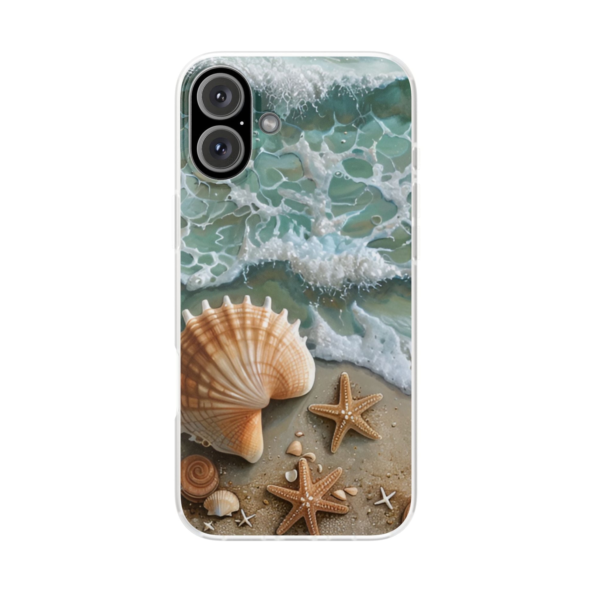 Seafoam & Shells Flexi Case For Apple iphone & Samsung Galaxy - Ruppy's Creations